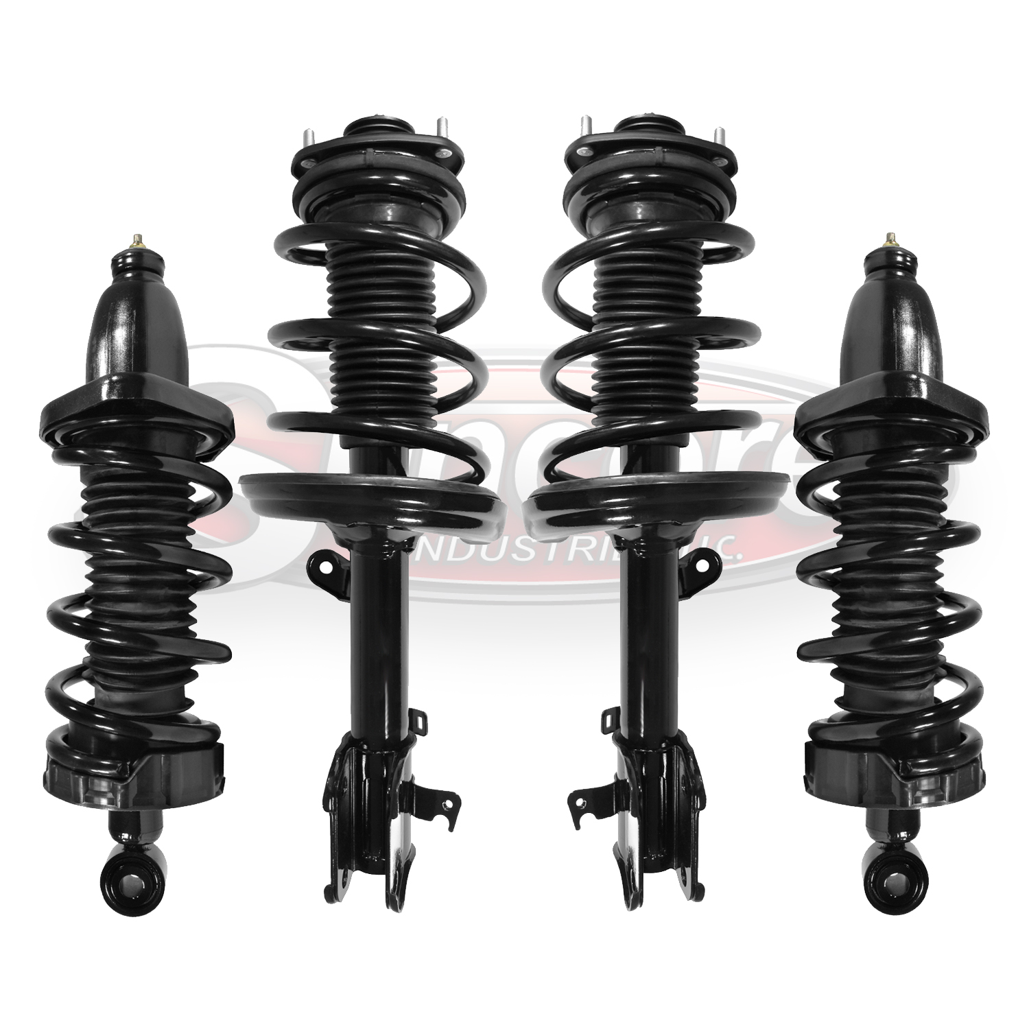 OREDY Rear Left Right Complete Shock Strut Coil Springs Assembly Kit 15124 15123 1345417R 1345417L 9213-0117 9213-0116 Compatible with Honda Ridgeline AWD 2006 2007 2008 2009 2010 2011 2012 2013 2014 