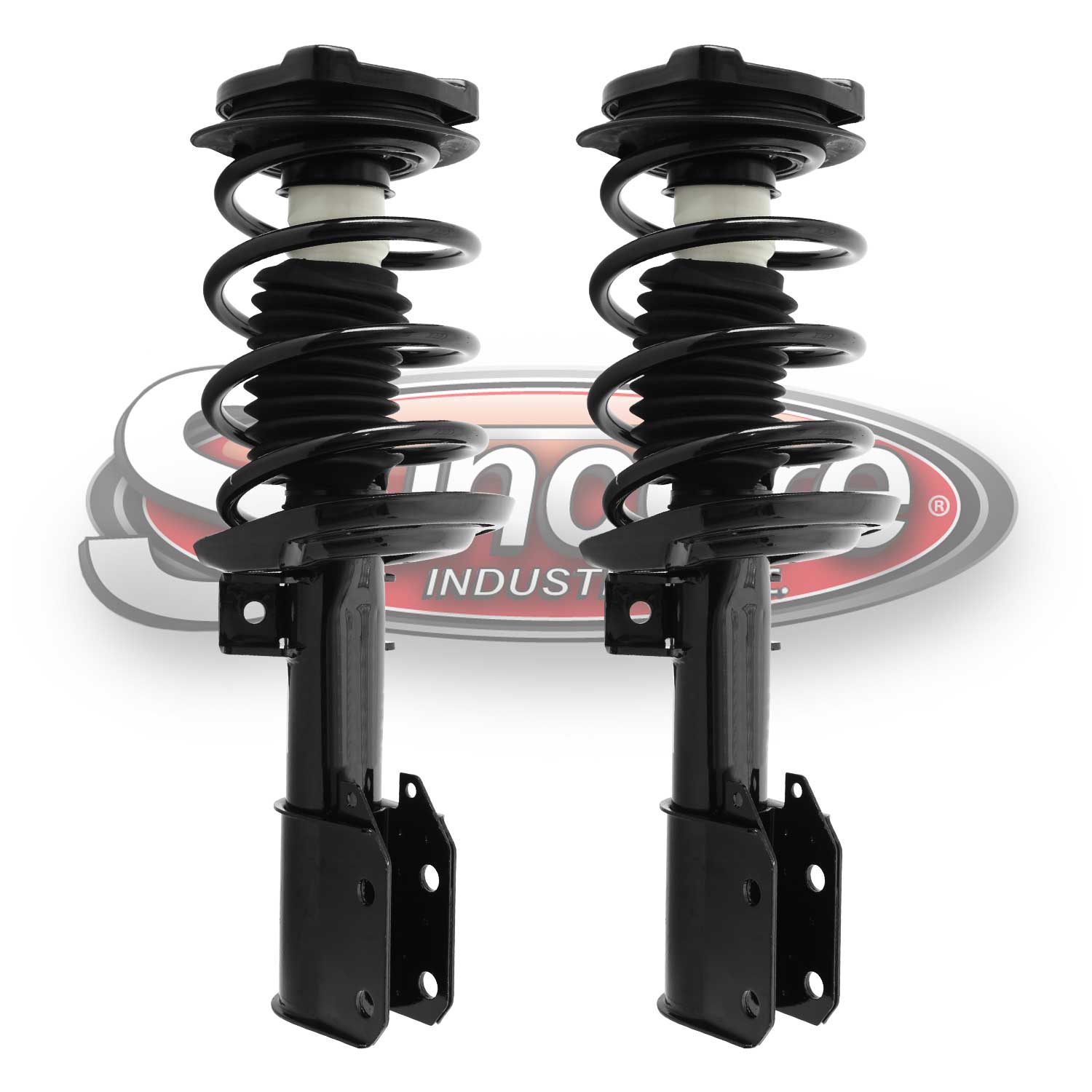 Front Quick Complete Struts & Coil Spring Assemblies Compatible with 2008-2014 Mercedes C350 Pair 
