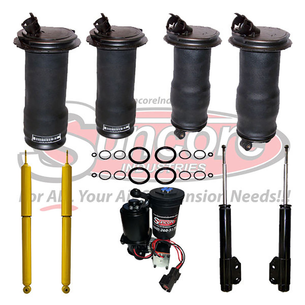 Air Suspension Air Springs and Gas Shock Absorbers Kit with Air Compressor Bundle - Continental & Mark VII