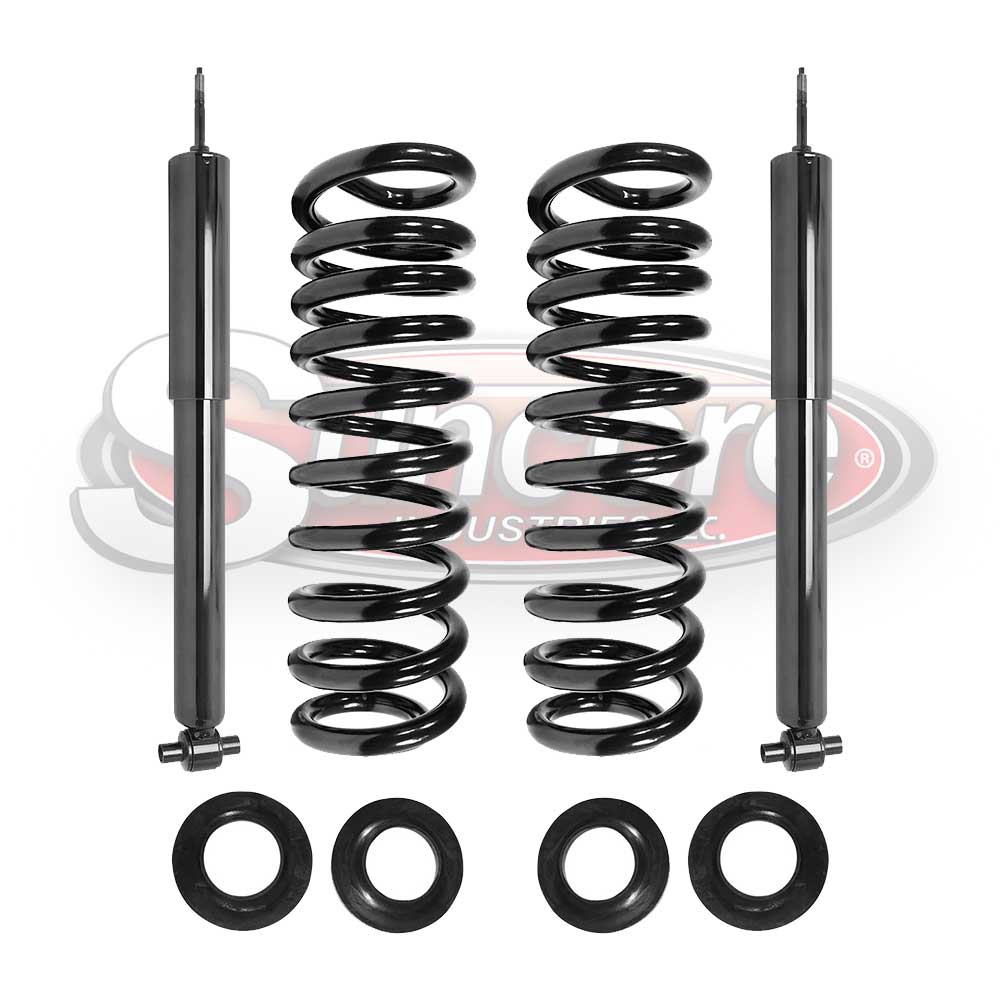 Rear Air to Shock Absorbers & Coil Springs Conversion Kit Compatible with 2003-2011 Lincoln Town Car Pair 