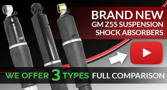 GM Truck & SUV Z55 Suspension New Rear Magnaride Air Shock Absorbers & Conversion