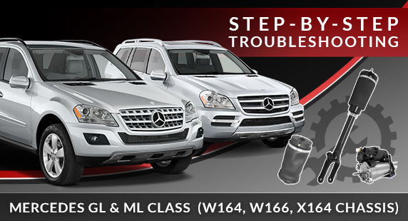DIAGNOSING AND SOLVING YOUR SUSPENSION PROBLEM ON YOUR MERCEDES GL & ML CLASS – W164 W166 X164 & X166 CHASSIS
